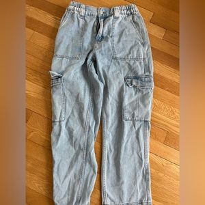Denim Cargo Jeans